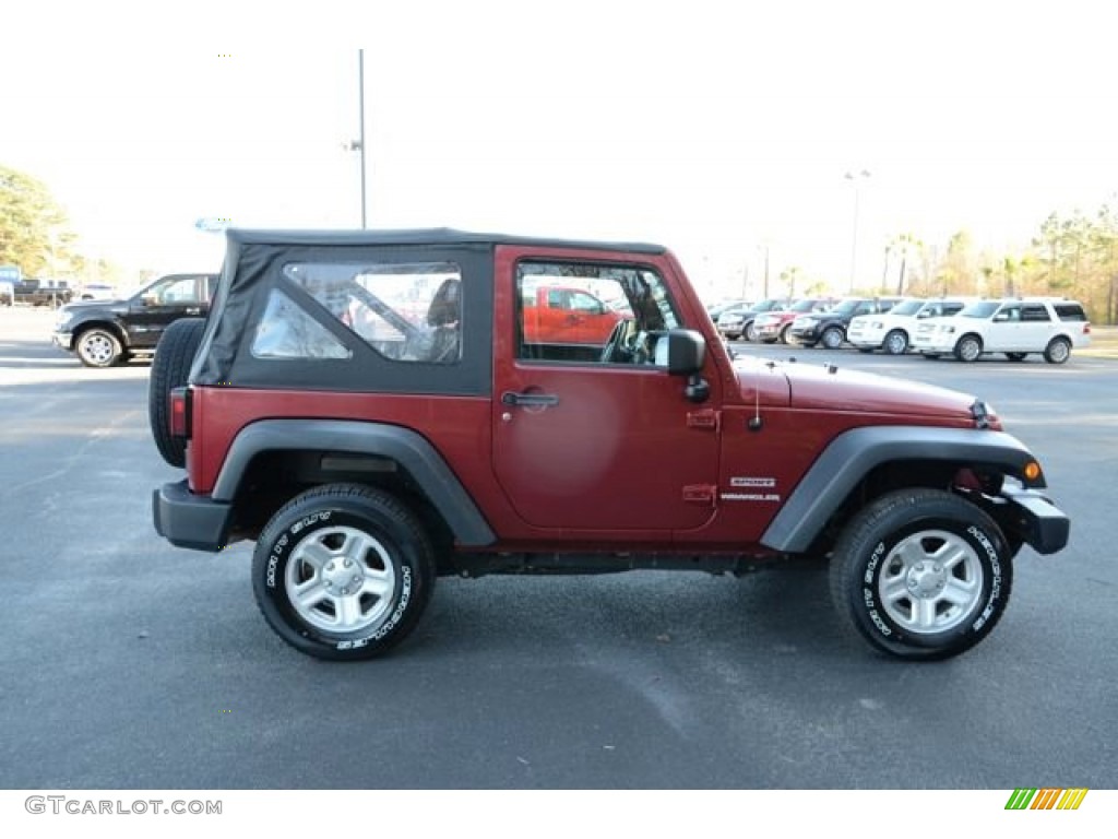 2012 Wrangler Sport 4x4 - Deep Cherry Red Crystal Pearl / Black photo #4