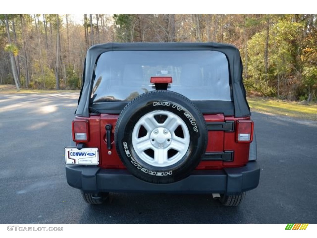 2012 Wrangler Sport 4x4 - Deep Cherry Red Crystal Pearl / Black photo #6