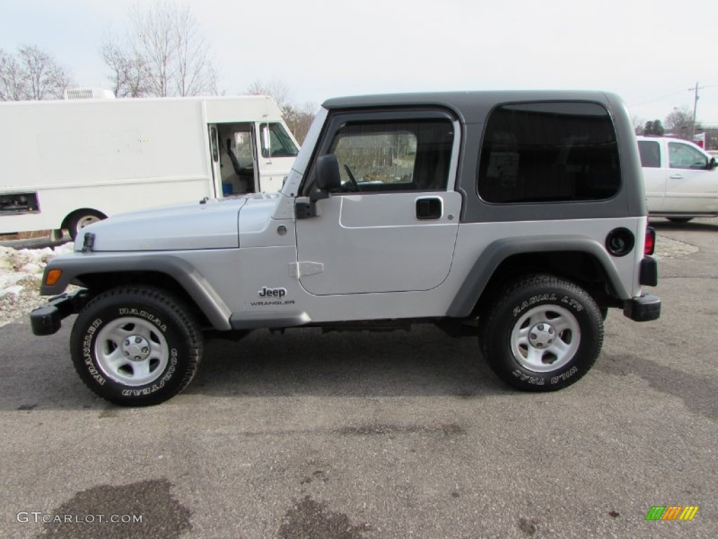 Bright Silver Metallic 2005 Jeep Wrangler Sport 4x4 Right Hand Drive Exterior Photo #89024841