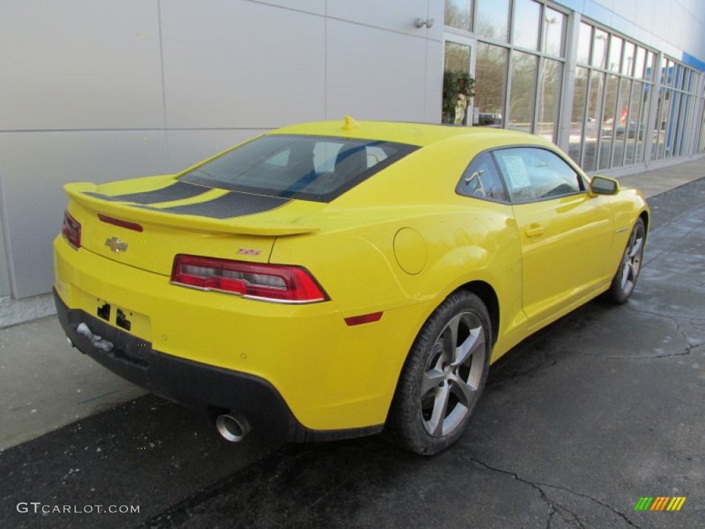 Bright Yellow 2014 Chevrolet Camaro SS/RS Coupe Exterior Photo #89025348