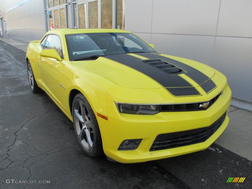 Bright Yellow 2014 Chevrolet Camaro SS/RS Coupe Exterior Photo #89025501