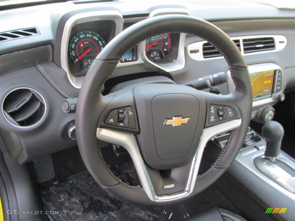 2014 Chevrolet Camaro SS/RS Coupe Black Steering Wheel Photo #89025618