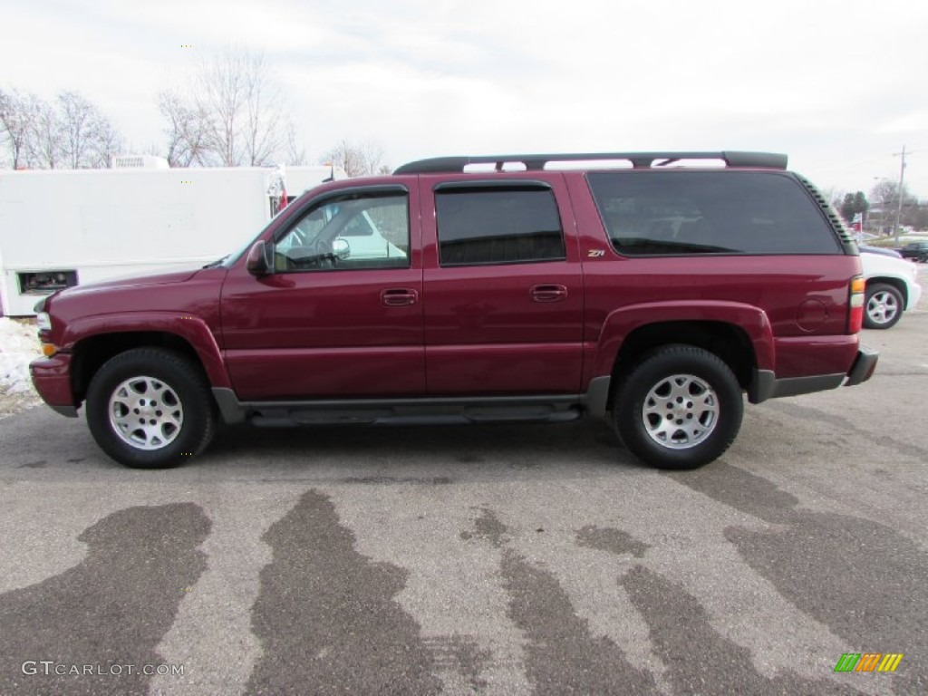 2004 Suburban 1500 Z71 4x4 - Sport Red Metallic / Tan/Neutral photo #2