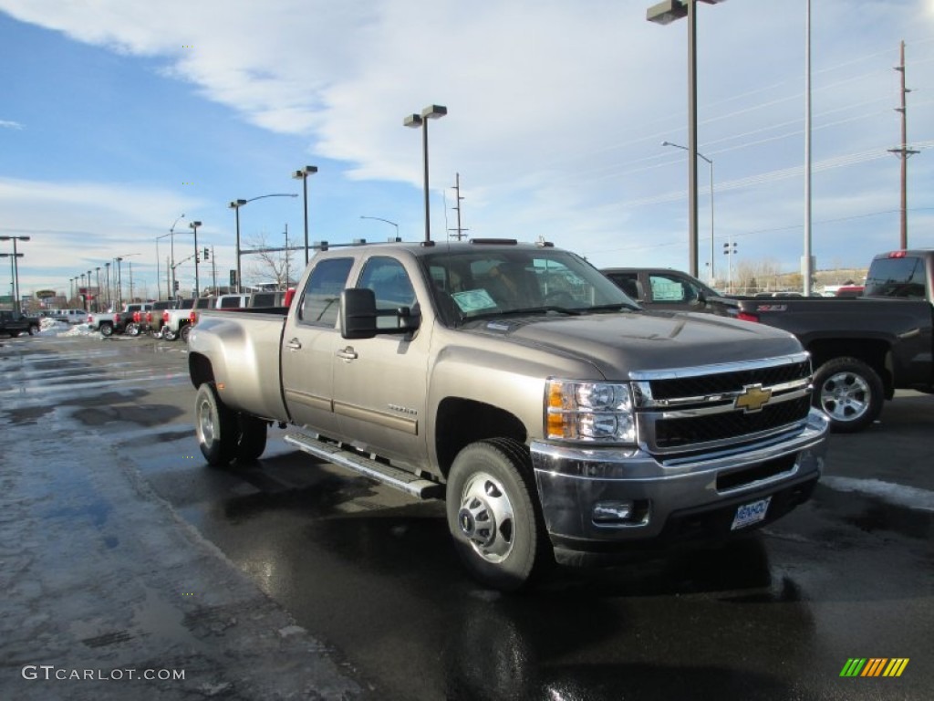 2014 Silverado 3500HD LTZ Crew Cab 4x4 - Mocha Steel Metallic / Light Titanium/Dark Titanium photo #1