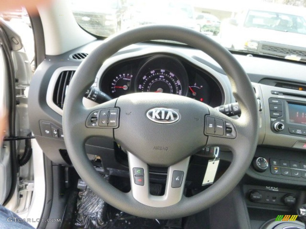 2014 Kia Sportage LX Black Steering Wheel Photo #89029845