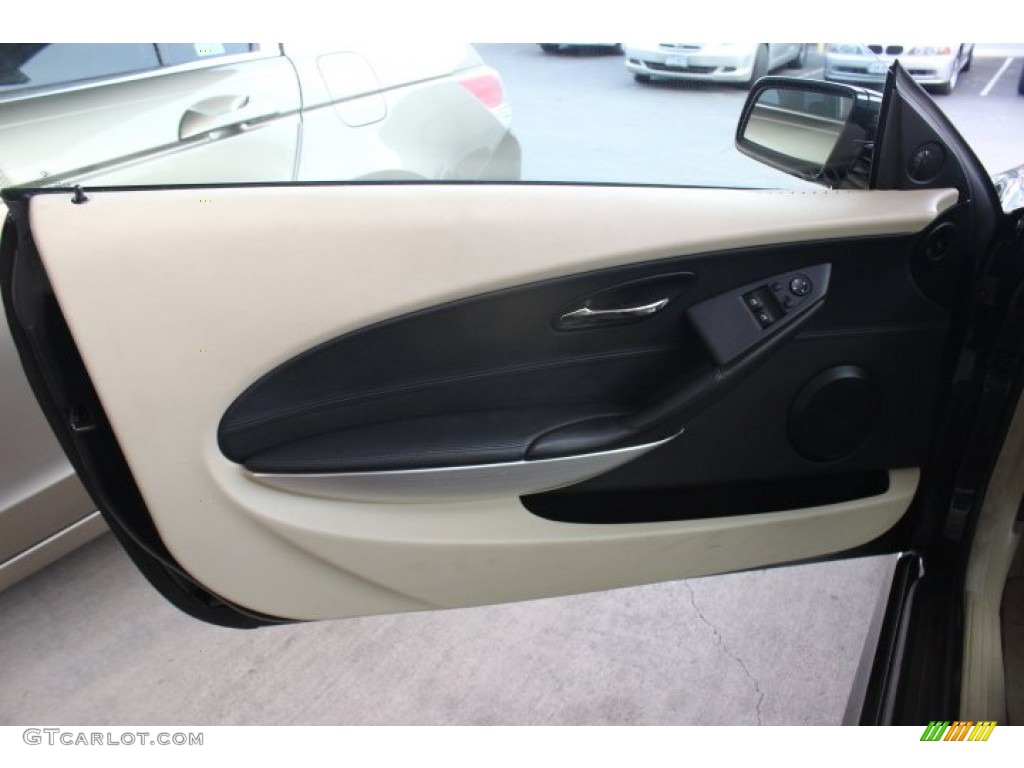 2008 BMW 6 Series 650i Coupe Champagne Door Panel Photo #89031309