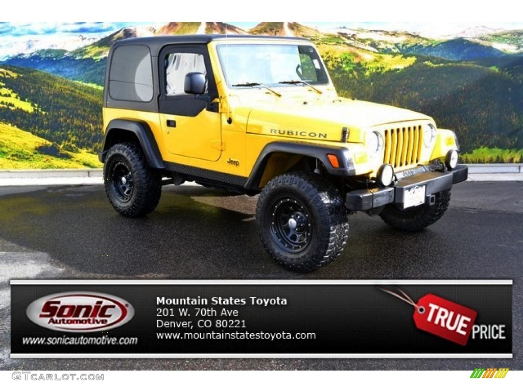 Solar Yellow Jeep Wrangler