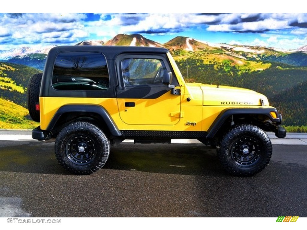 2006 Wrangler Rubicon 4x4 - Solar Yellow / Dark Slate Gray photo #2