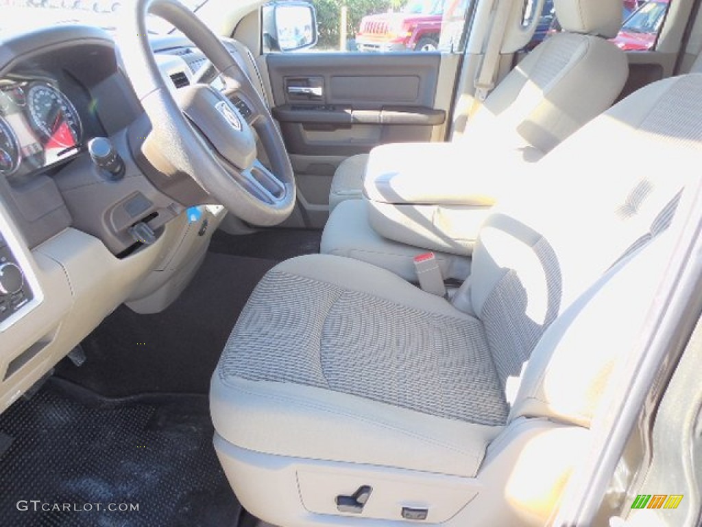 2012 Ram 1500 SLT Quad Cab 4x4 - Hunter Green Pearl / Light Pebble Beige/Bark Brown photo #4