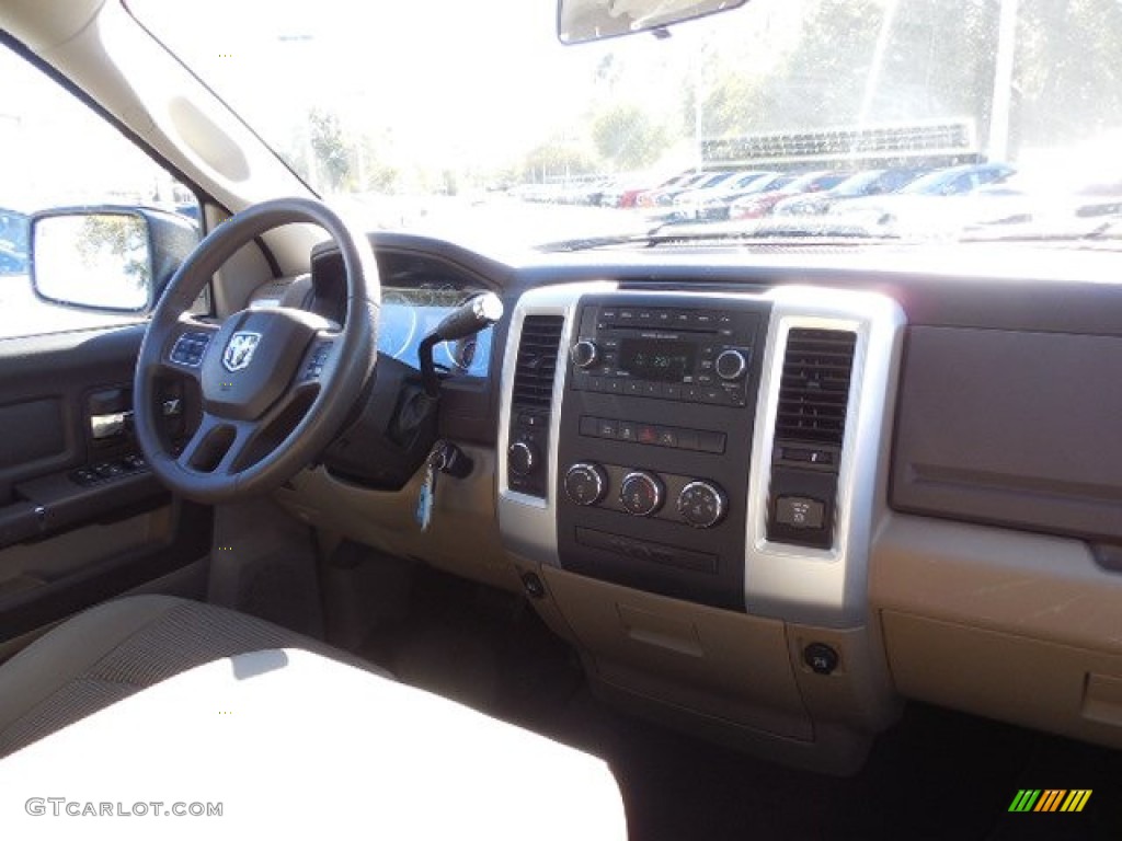 2012 Ram 1500 SLT Quad Cab 4x4 - Hunter Green Pearl / Light Pebble Beige/Bark Brown photo #11