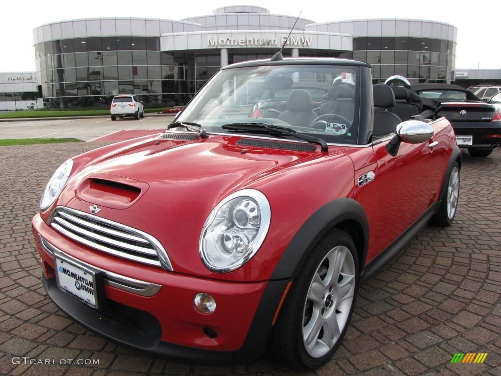 2006 Cooper S Convertible - Chili Red / Black/Panther Black photo #1