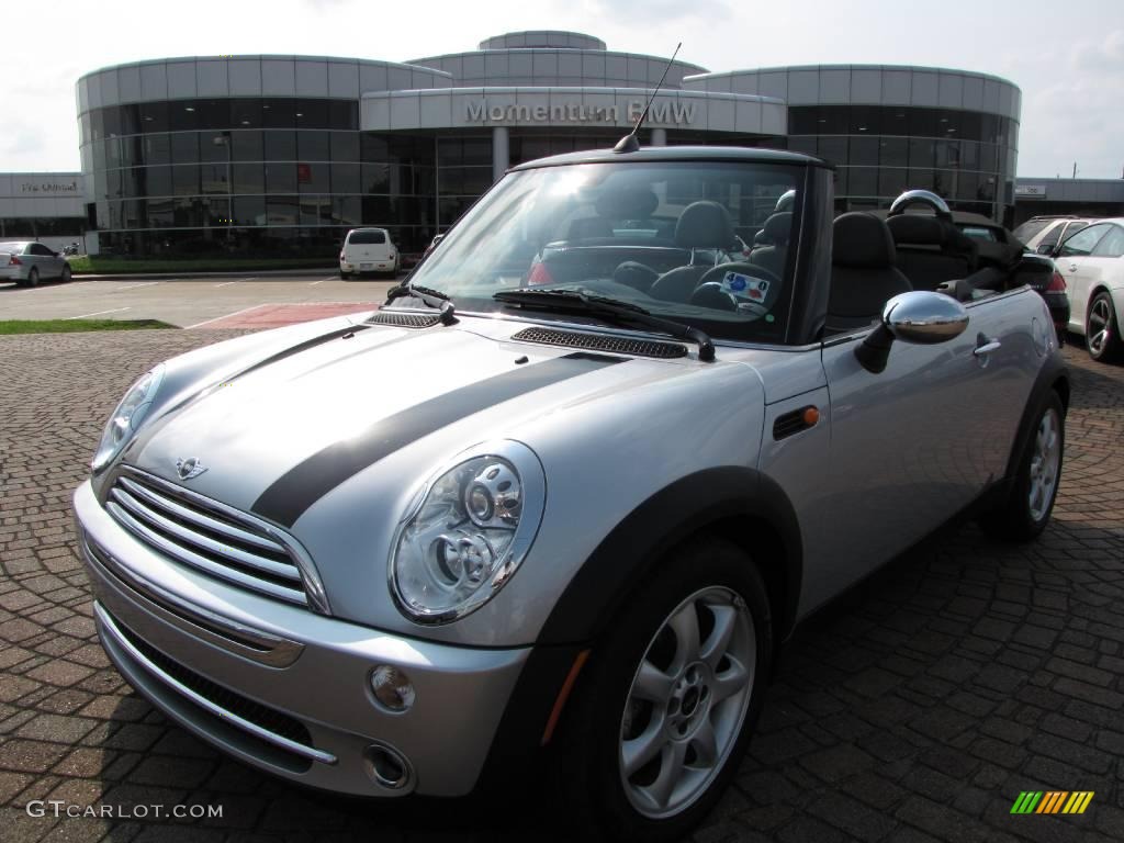 2008 Cooper Convertible - Pure Silver Metallic / Panther Black photo #1
