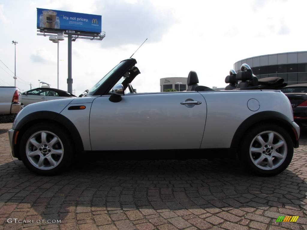 2008 Cooper Convertible - Pure Silver Metallic / Panther Black photo #2