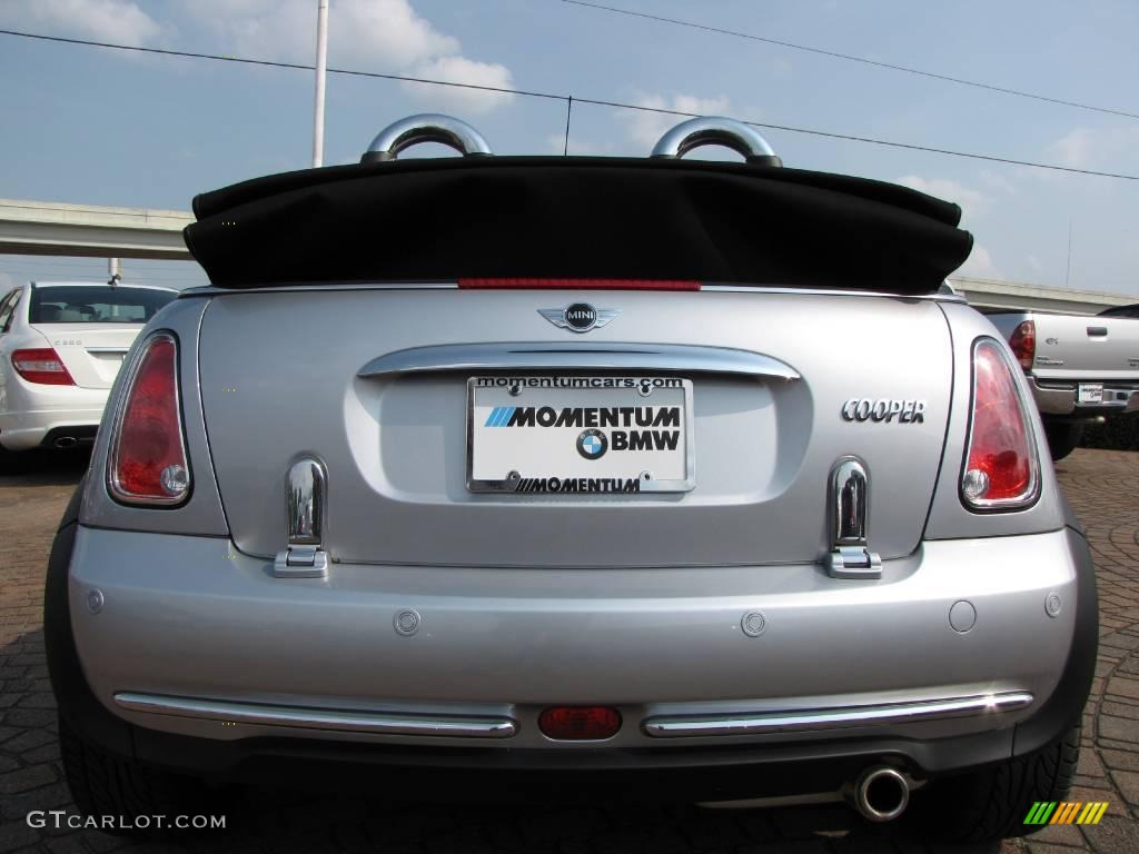 2008 Cooper Convertible - Pure Silver Metallic / Panther Black photo #4