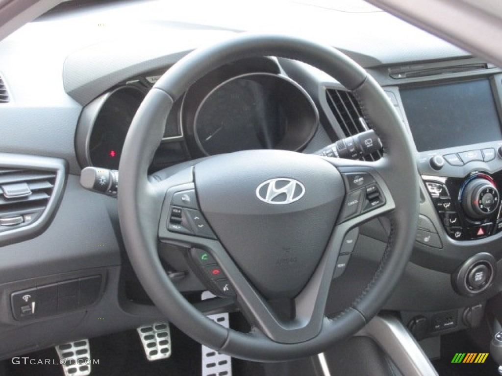 2014 Hyundai Veloster Standard Veloster Model Black Steering Wheel Photo #89038935