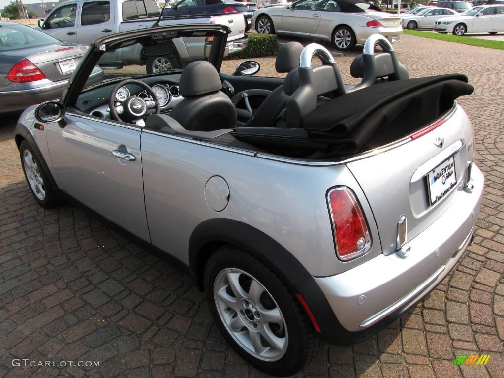 2008 Cooper Convertible - Pure Silver Metallic / Panther Black photo #11