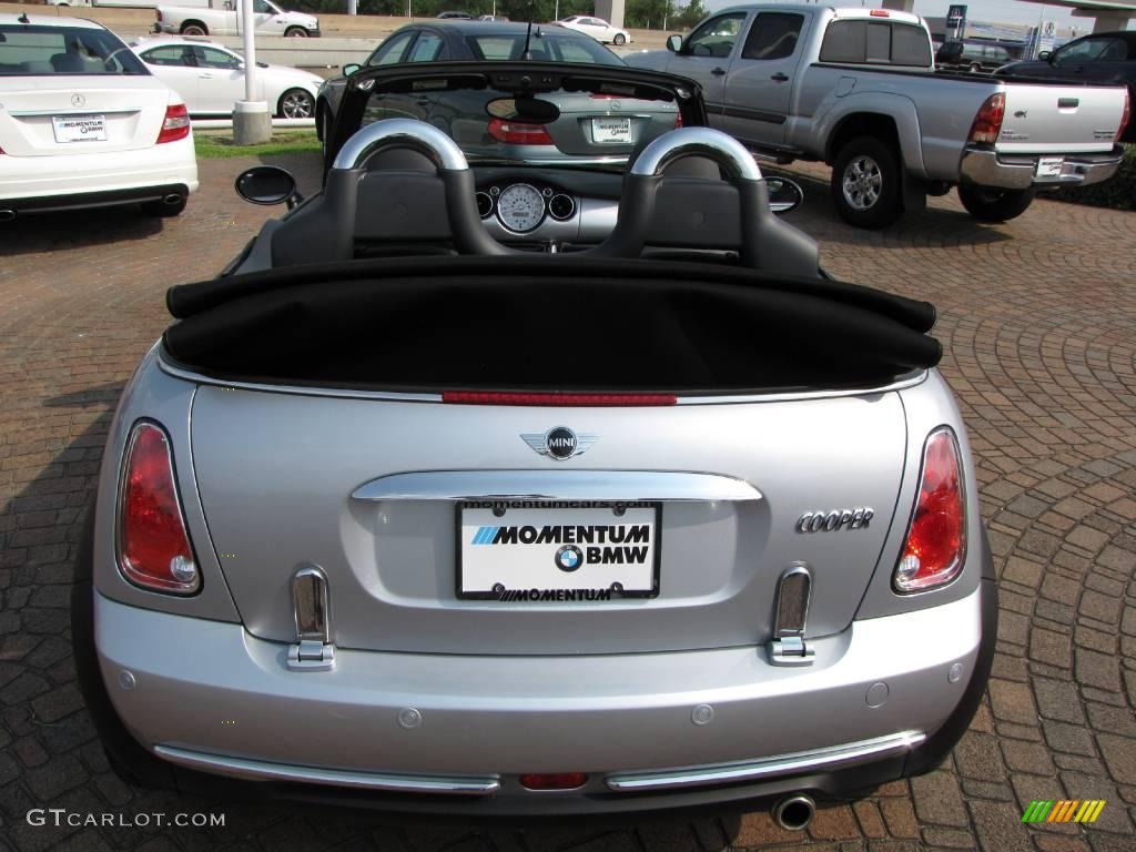2008 Cooper Convertible - Pure Silver Metallic / Panther Black photo #12