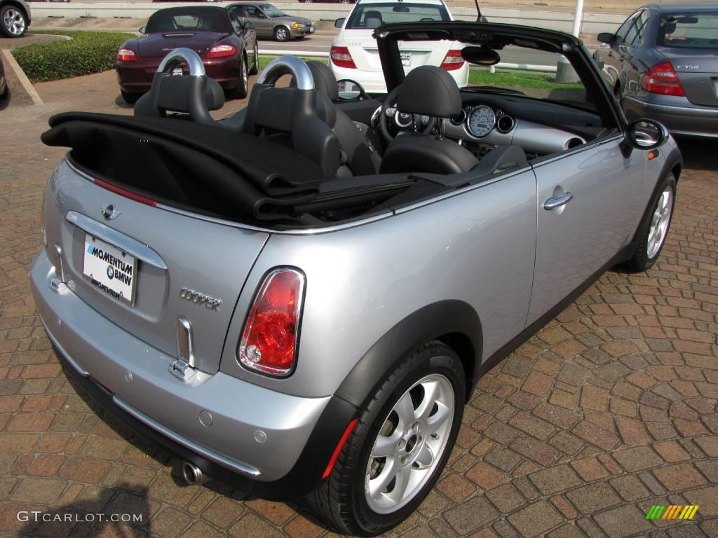 2008 Cooper Convertible - Pure Silver Metallic / Panther Black photo #13