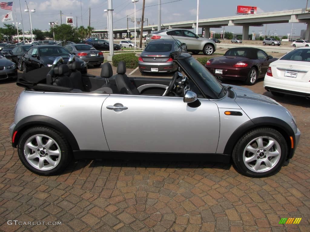 2008 Cooper Convertible - Pure Silver Metallic / Panther Black photo #14