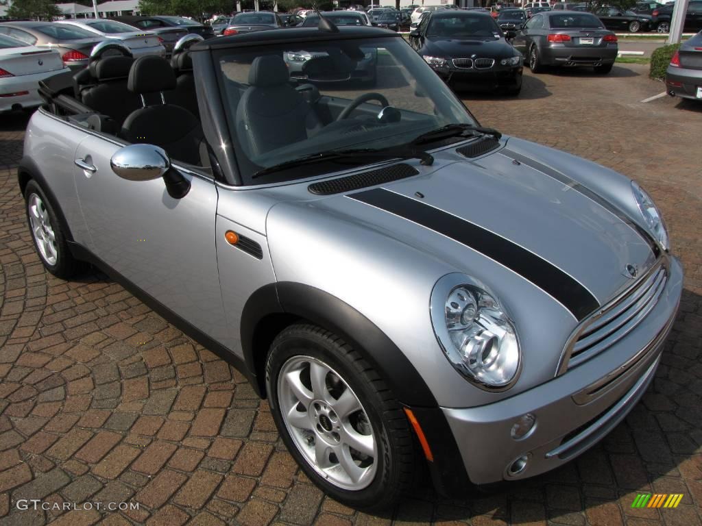 2008 Cooper Convertible - Pure Silver Metallic / Panther Black photo #15