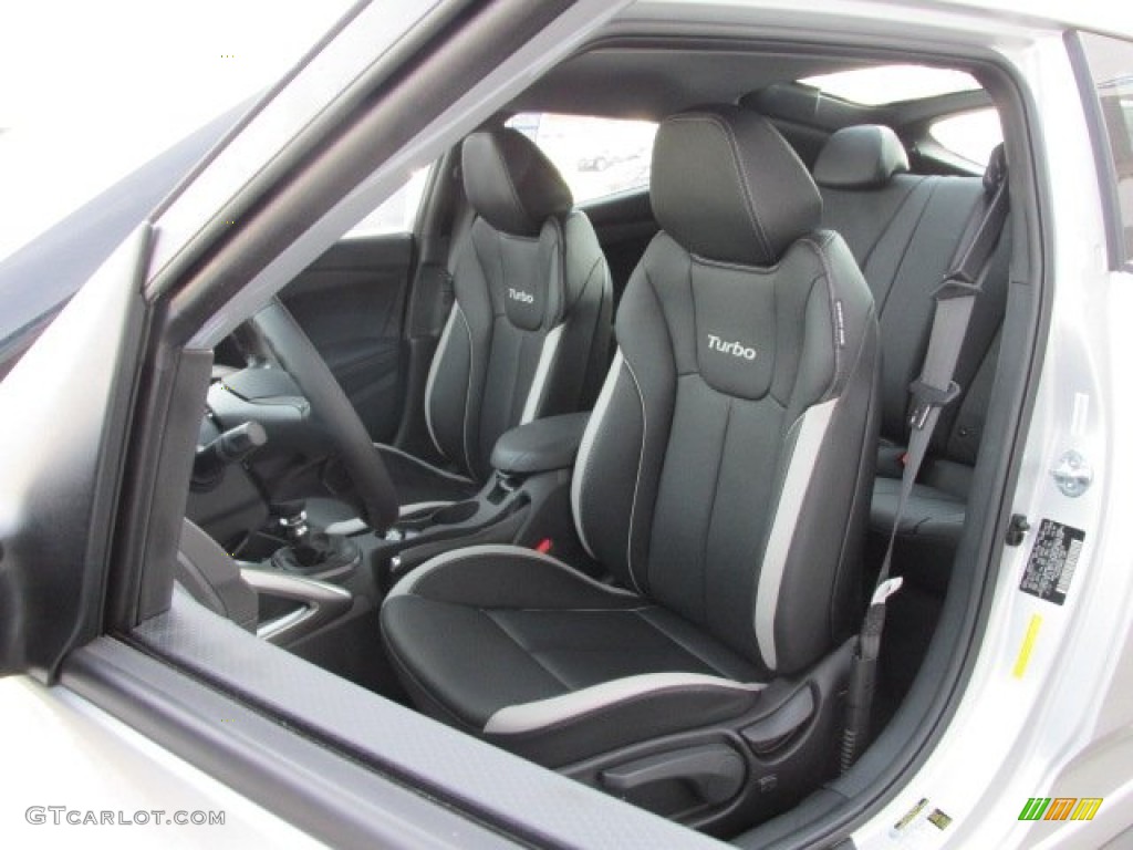 Black Interior 2014 Hyundai Veloster Turbo Photo #89041089