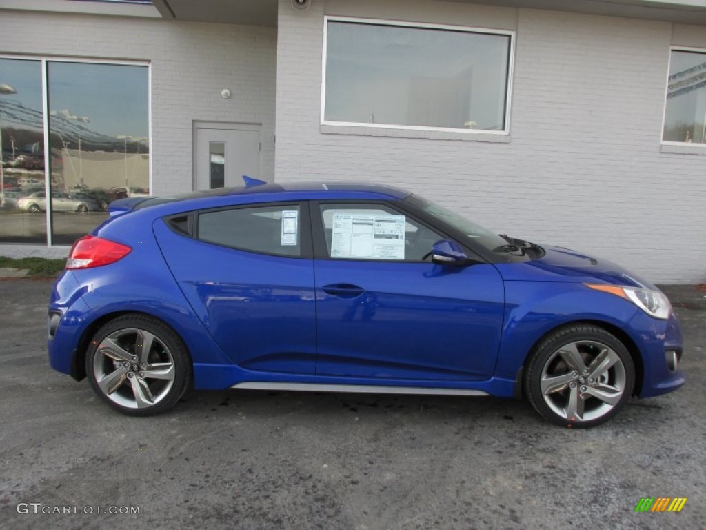 Marathon Blue 2014 Hyundai Veloster Turbo Exterior Photo #89042226