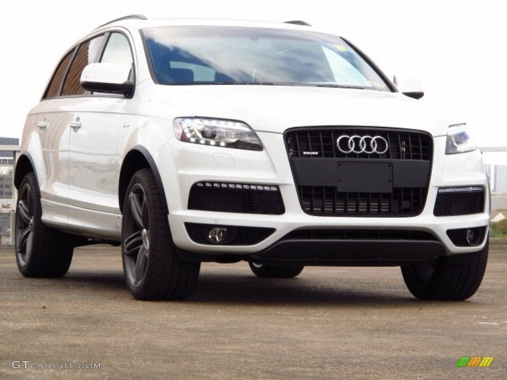 Carrara White 2014 Audi Q7 3.0 TFSI quattro S Line Package Exterior Photo #89043990