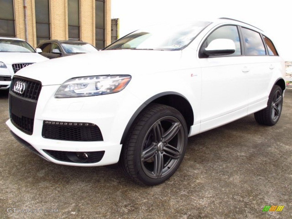 Carrara White 2014 Audi Q7 3.0 TFSI quattro S Line Package Exterior Photo #89044053