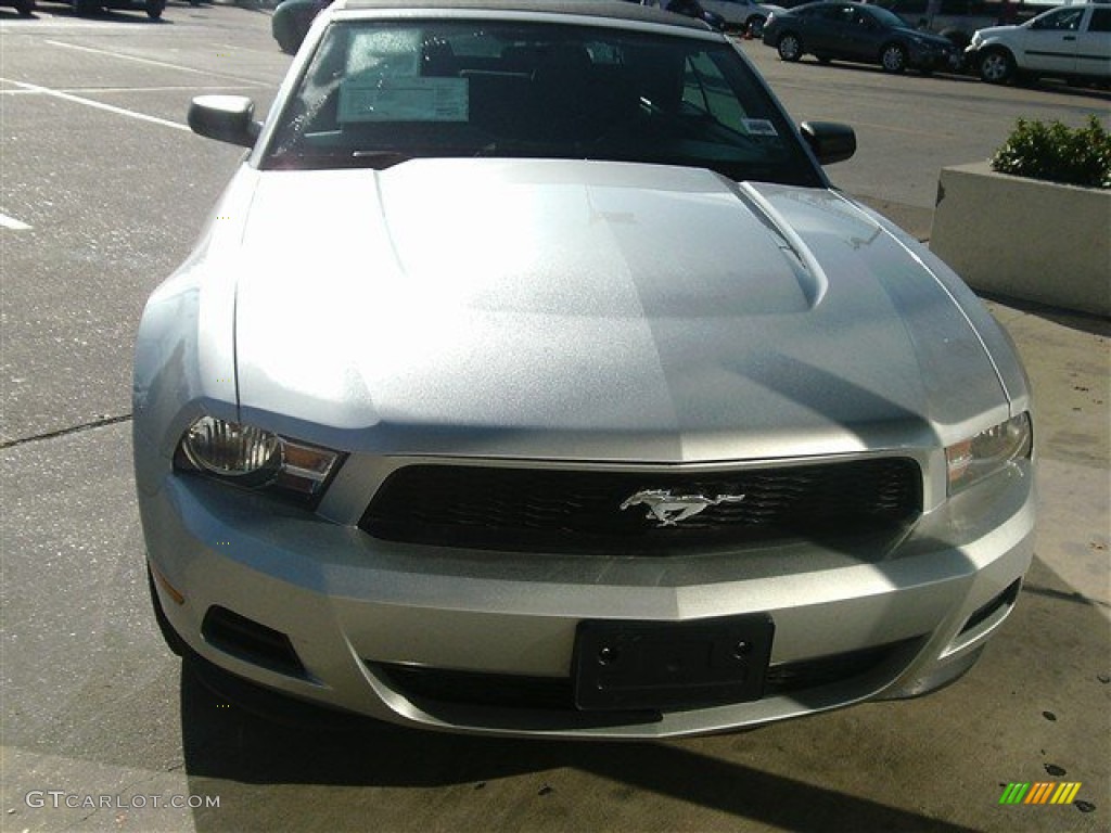 2012 Mustang V6 Convertible - Ingot Silver Metallic / Charcoal Black photo #1