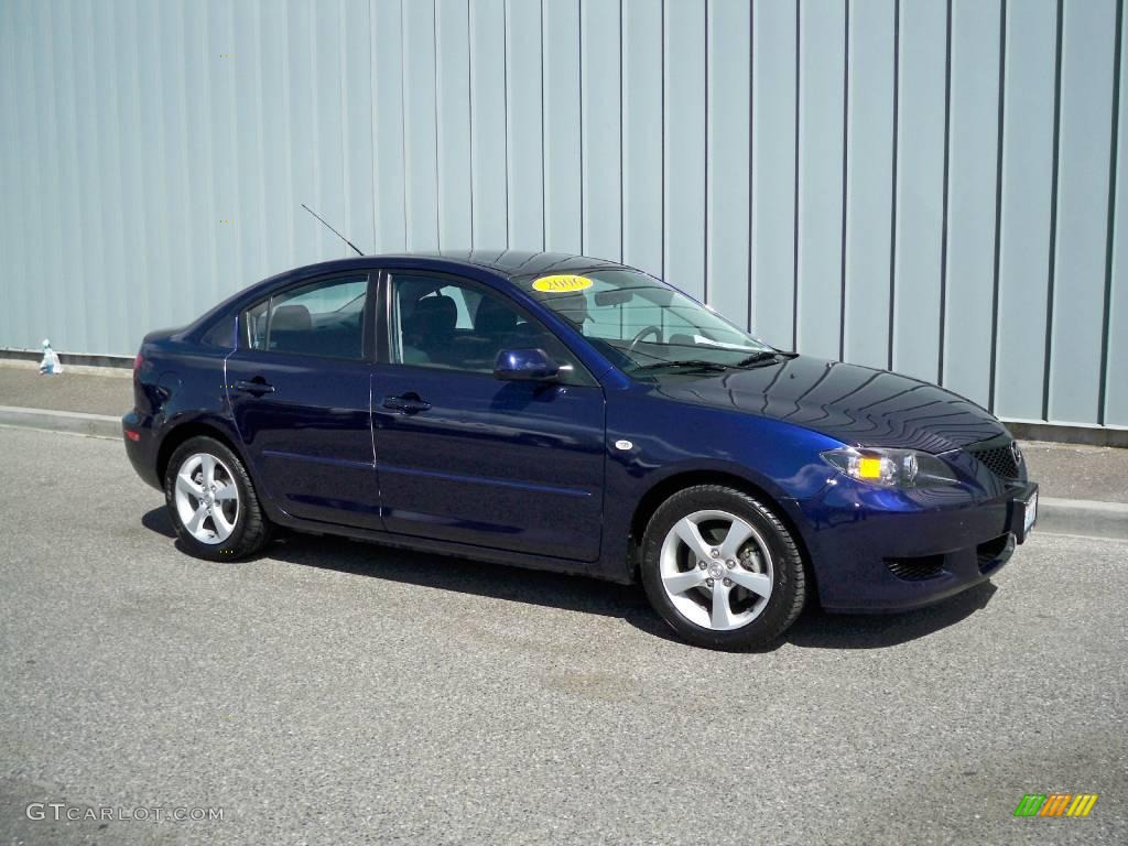 2006 MAZDA3 i Sedan - Strato Blue Mica / Black photo #1