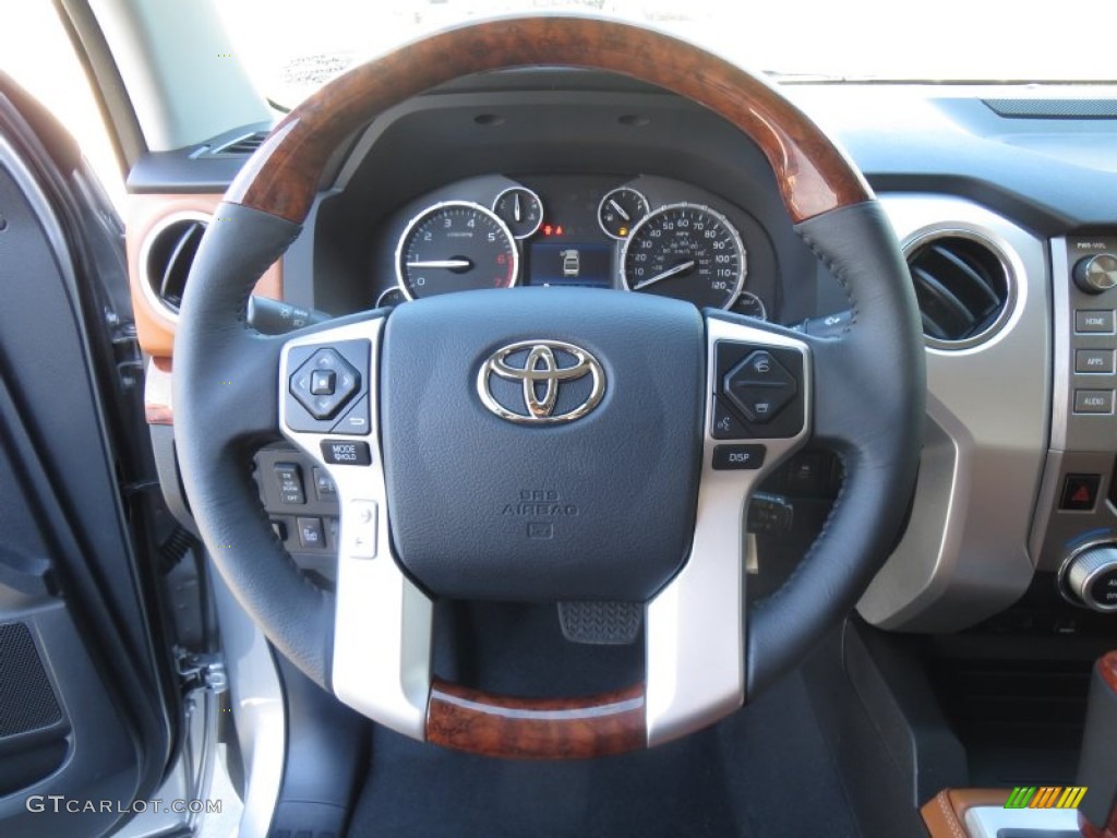 2014 Toyota Tundra 1794 Edition Crewmax 4x4 1794 Edition Premium Brown Steering Wheel Photo #89049660