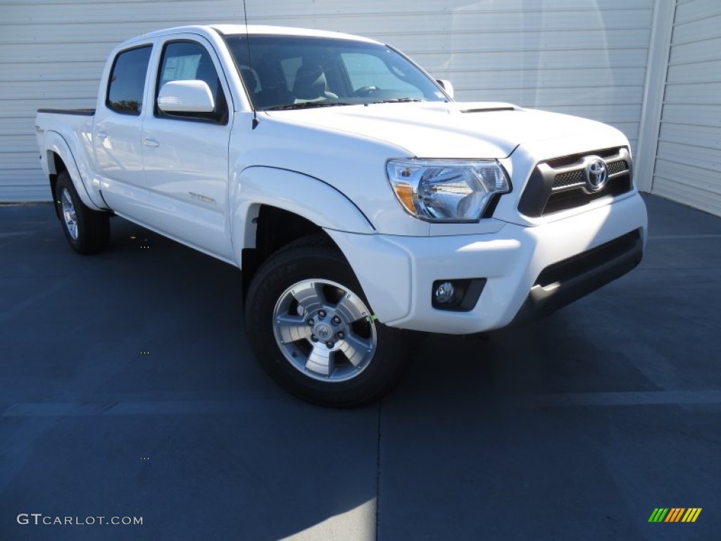 2014 Tacoma V6 TRD Sport Double Cab 4x4 - Super White / Graphite photo #1