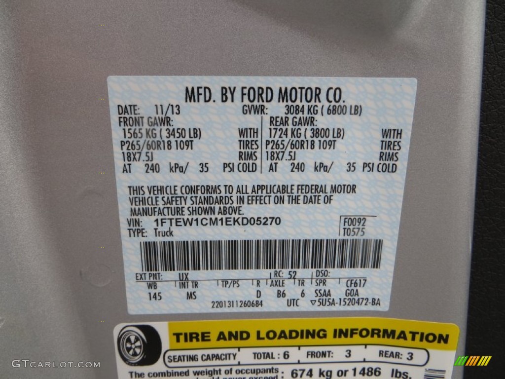 2014 F150 XLT SuperCrew - Ingot Silver / Steel Grey photo #37