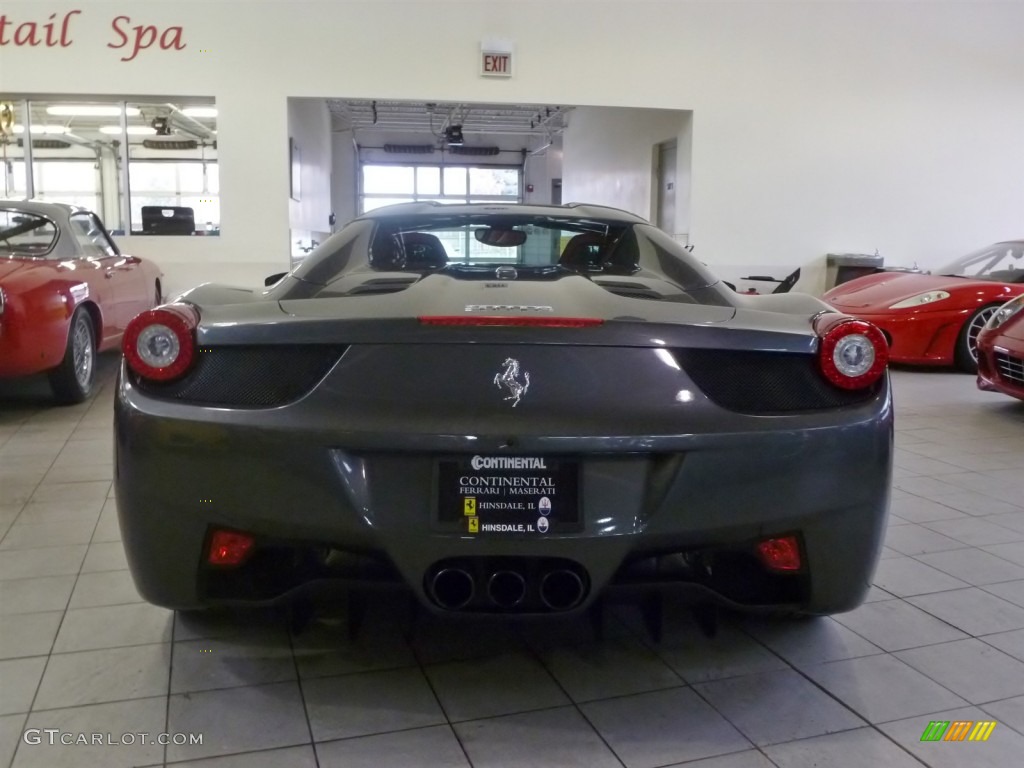 2014 458 Spider - Grigio Silverstone (Dark Grey Metallic) / Rosso photo #4
