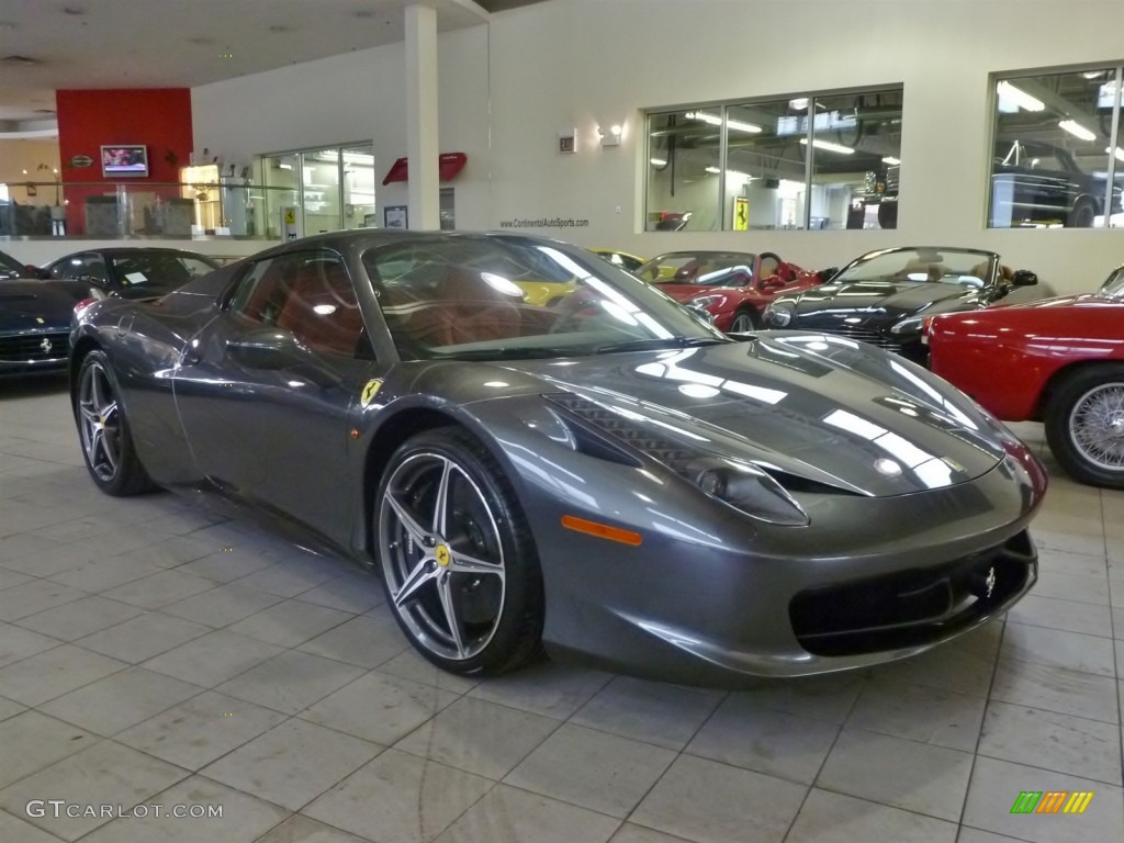Grigio Silverstone (Dark Grey Metallic) 2014 Ferrari 458 Spider Exterior Photo #89051320