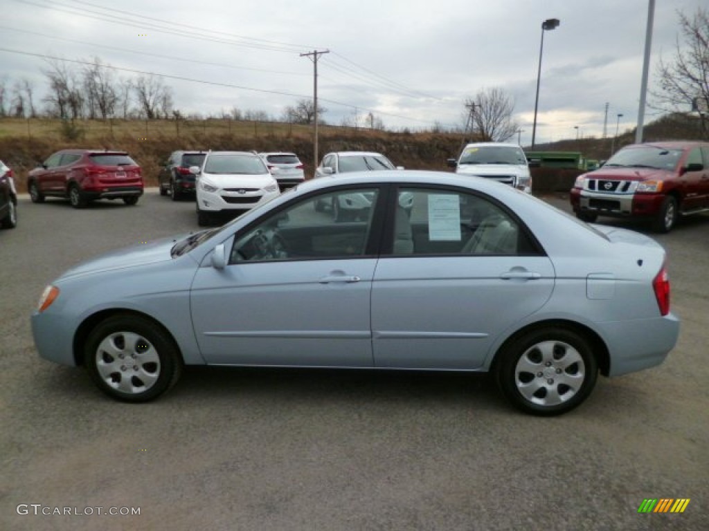 2006 Spectra EX Sedan - Ice Blue / Gray photo #4