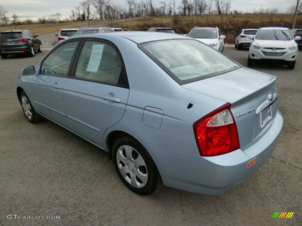 2006 Spectra EX Sedan - Ice Blue / Gray photo #5