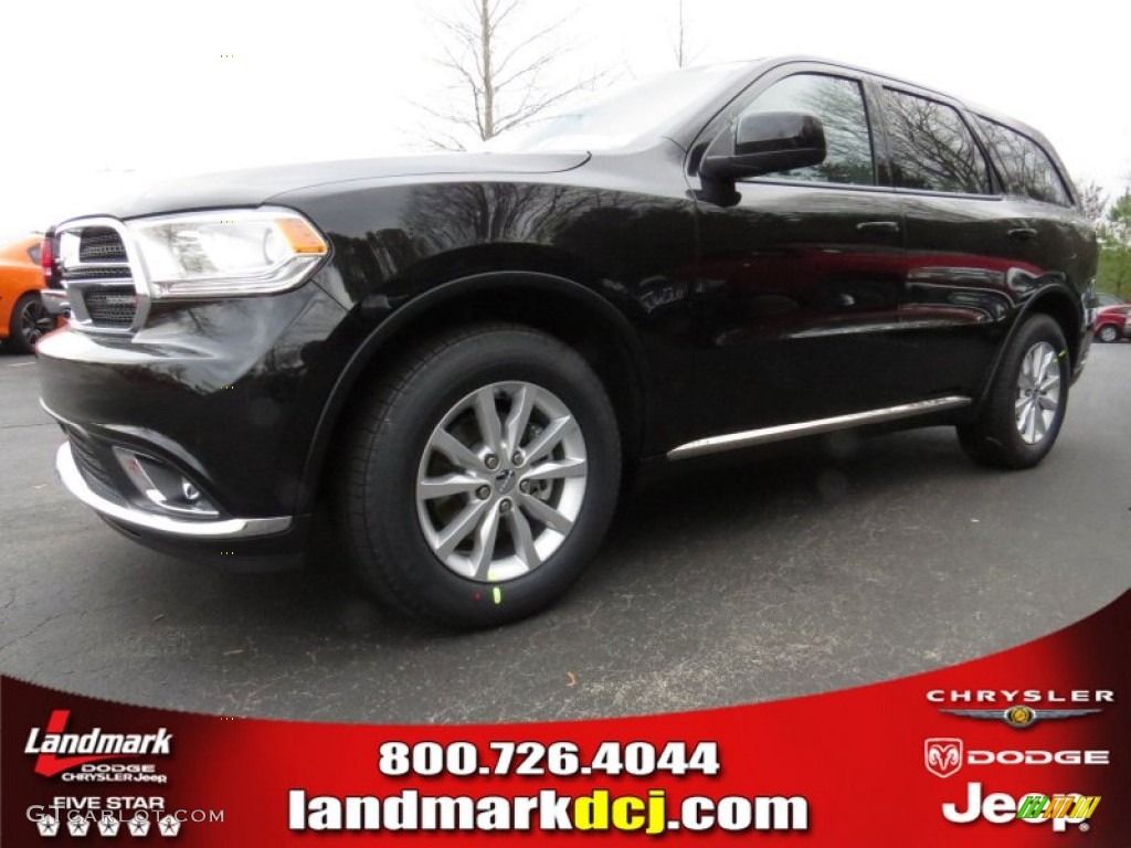 2014 Durango SXT - Brilliant Black Crystal Pearl / Black photo #1