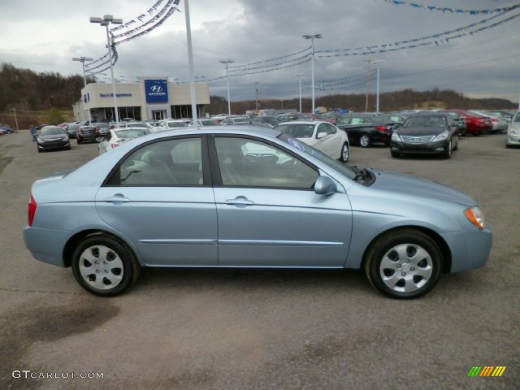 2006 Spectra EX Sedan - Ice Blue / Gray photo #8
