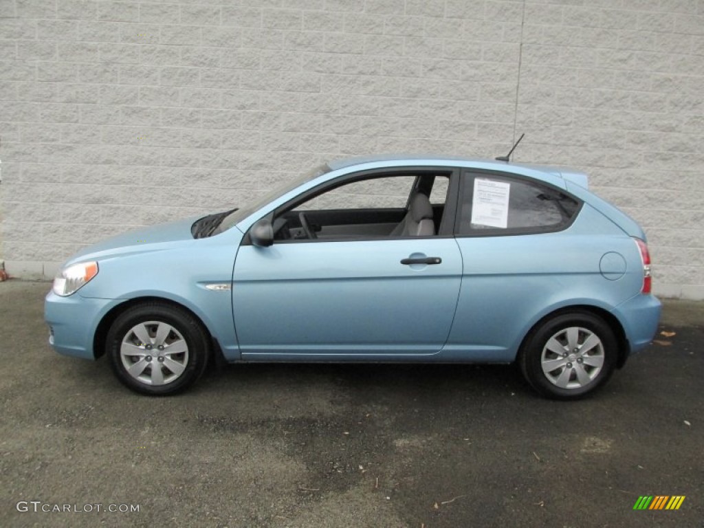 Ice Blue 2009 Hyundai Accent GS 3 Door Exterior Photo #89053716