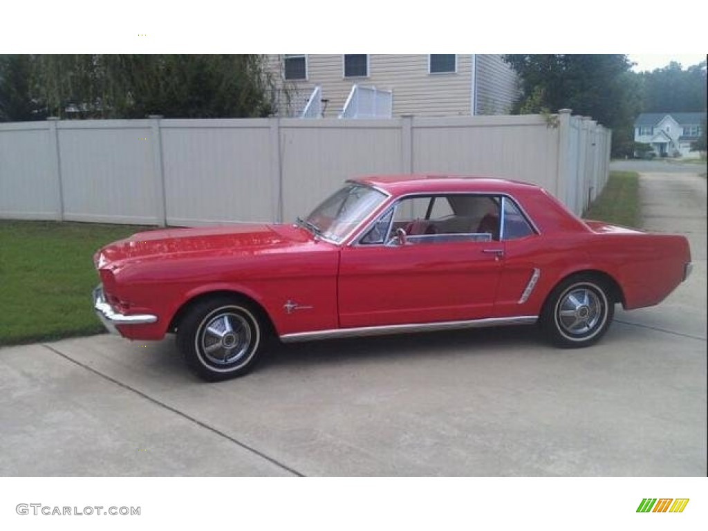 1965 Mustang Coupe - Red / Red photo #1