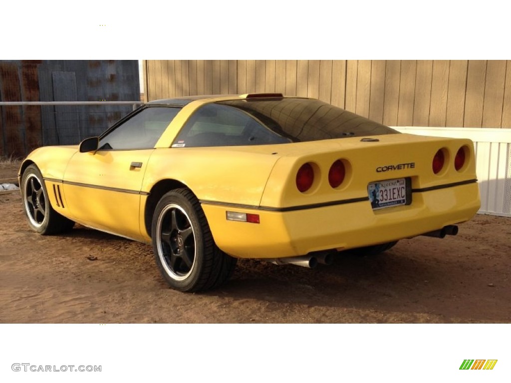 1988 Corvette Coupe - Yellow / Black photo #2