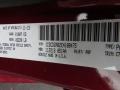  2014 Avenger SE Deep Cherry Red Crystal Pearl Color Code PRP