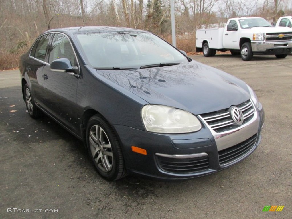 2006 Jetta 2.5 Sedan - Shadow Blue Metallic / Anthracite Black photo #7