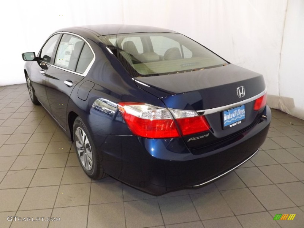 2014 Accord LX Sedan - Obsidian Blue Pearl / Gray photo #6