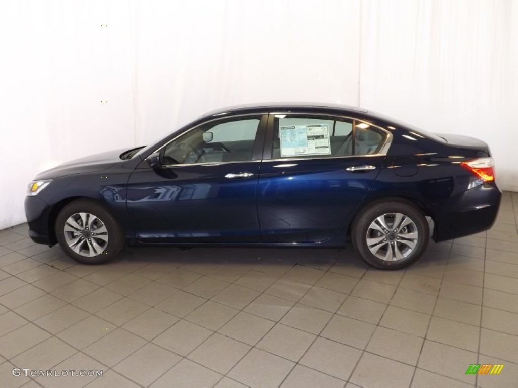 2014 Accord LX Sedan - Obsidian Blue Pearl / Gray photo #8