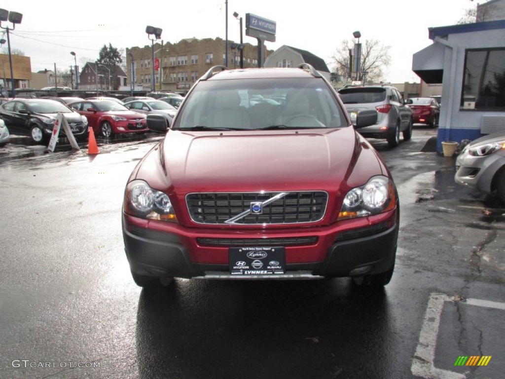 2003 XC90 T6 AWD - Ruby Red Metallic / Taupe/Light Taupe photo #1