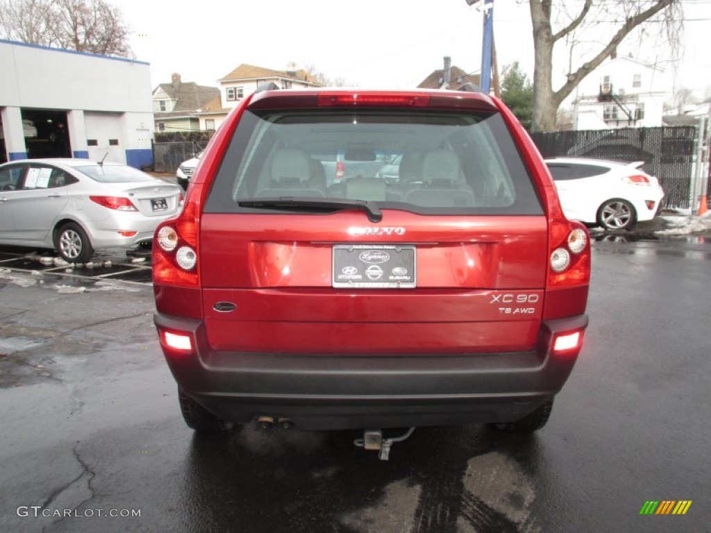 2003 XC90 T6 AWD - Ruby Red Metallic / Taupe/Light Taupe photo #4
