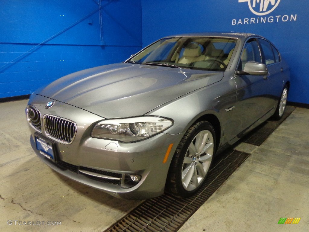 2013 5 Series 535i xDrive Sedan - Space Gray Metallic / Oyster/Black photo #1