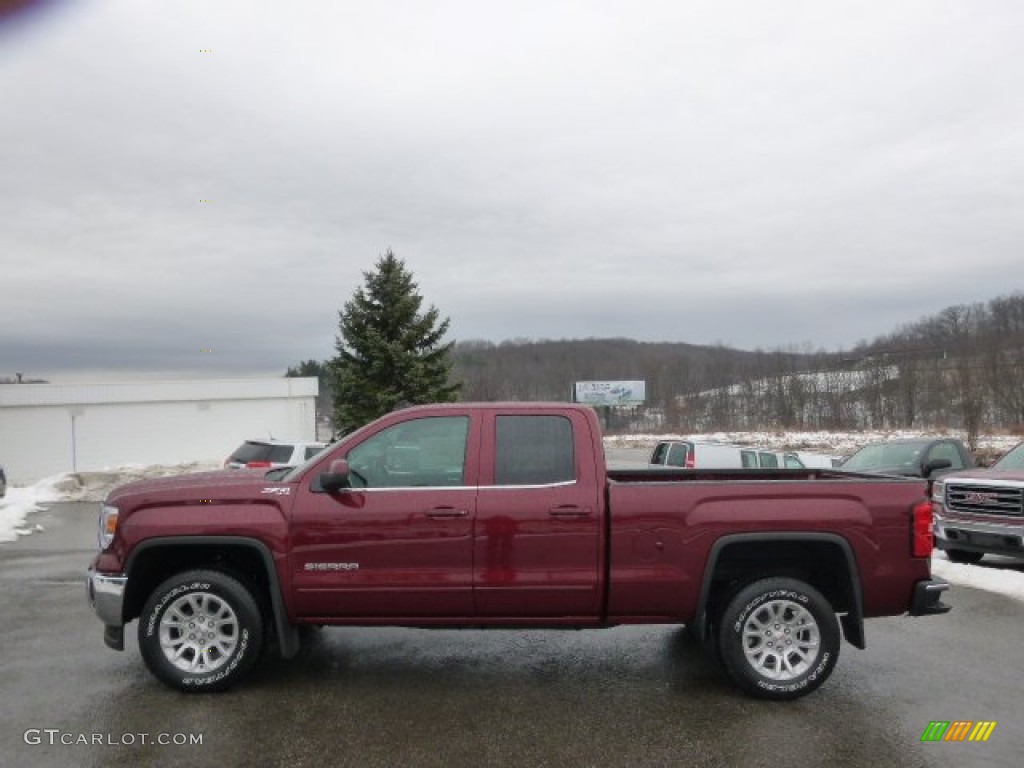 2014 Sierra 1500 SLE Double Cab 4x4 - Sonoma Red Metallic / Jet Black photo #8